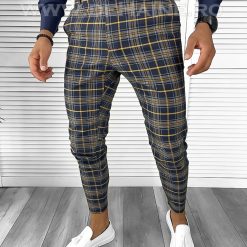 Pantaloni barbati eleganti in carouri B8508 15-1 e ~-Pantaloni > Pantaloni eleganti