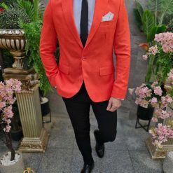 Sacou portocaliu croiala Slim Fit SC866 6