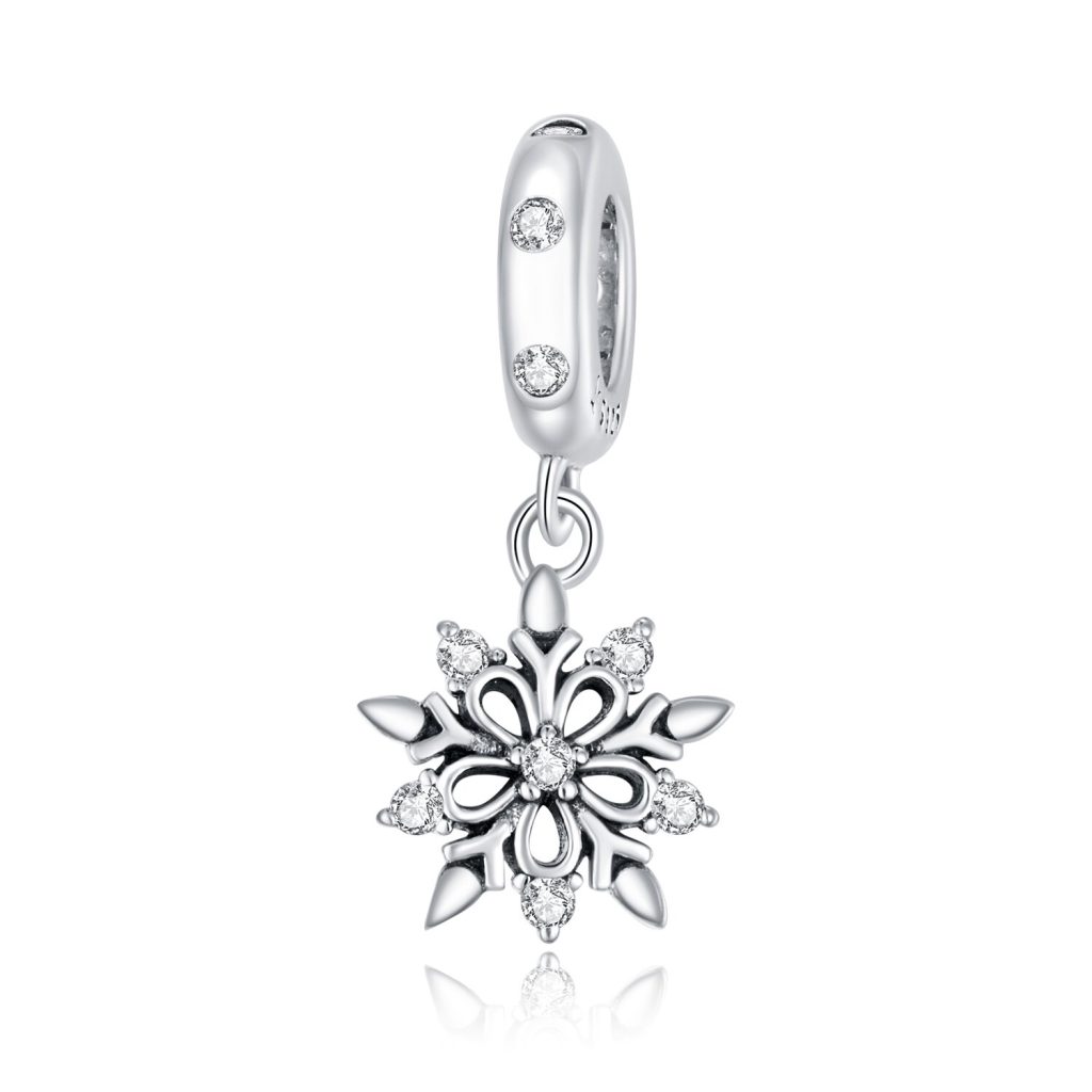Talisman din argint Elegant Snowflake Drop-Talismane