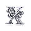Talisman din argint cu Litera X din Poveste-Talismane >> Talismane din Argint (toate)