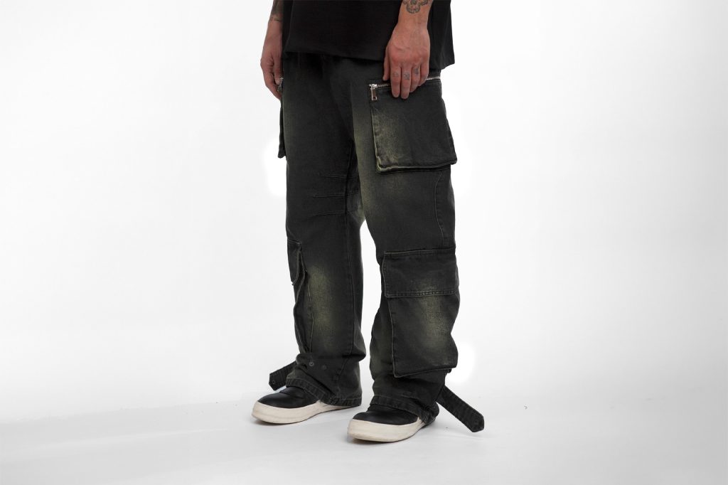 Cargo Denim Pants-Barbati