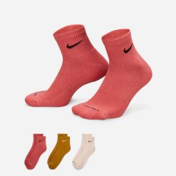 Everyday Cush Ankle Socks (Pack of 3)-Unisex