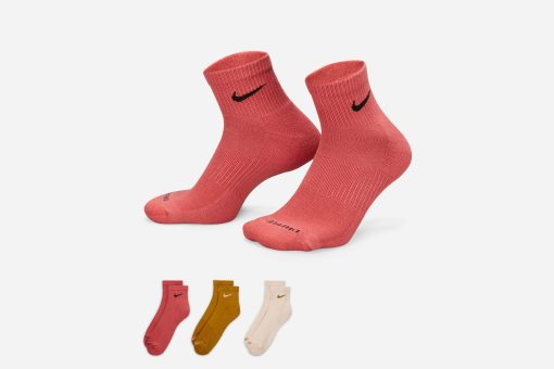 Everyday Cush Ankle Socks (Pack of 3)-Unisex