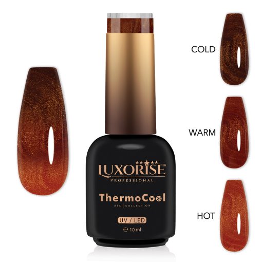 Oja Semipermanenta Termica 3 Culori LUXORISE ThermoCool - Tan Radiance 10ml-Oja Semipermanenta > Oja Termica LUXORISE
