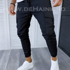 Pantaloni barbati casual negri B6054 O3-4.2-Pantaloni > Pantaloni casual