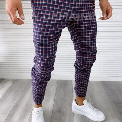 Pantaloni barbati casual regular fit in carouri B1727 10-4 E*-Pantaloni > Pantaloni casual