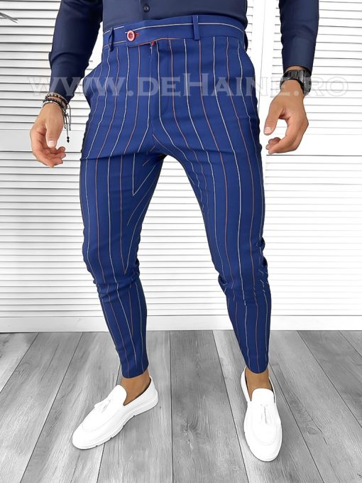 Pantaloni barbati eleganti bleumarin B7871 F2-4.1.2 / 26-1.2 E~-Pantaloni > Pantaloni eleganti