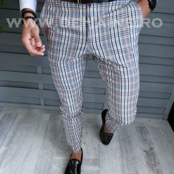 Pantaloni barbati eleganti in carouri A4960 F3-5.3 / E 13-3 ~-Pantaloni > Pantaloni eleganti