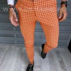 Pantaloni barbati eleganti portocalii B1880 20-2 e ~-Pantaloni > Pantaloni eleganti