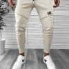 Pantaloni de trening bej conici 12259 S5-3-Pantaloni > Pantaloni de trening
