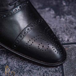 Pantofi de barbati negri din piele naturala P1284 3