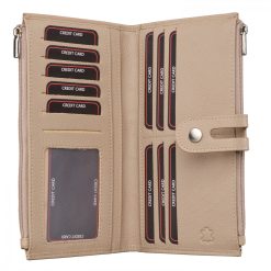 Portofel dama Delis Milada PT1227 piele naturala Crem 4