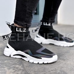 Sneakers barbati LZZ negri ZR A8593 A18-4-Incaltaminte > Adidasi barbati