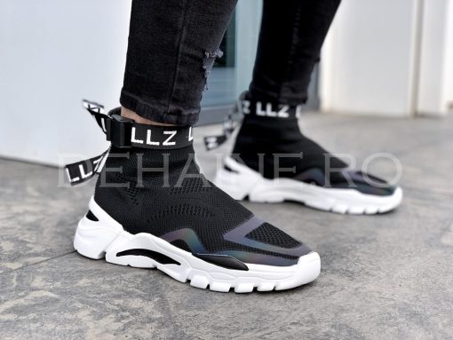 Sneakers barbati LZZ negri ZR A8593 A18-4-Incaltaminte > Adidasi barbati