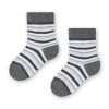 Sosete bebelusi gri inchis cu dungi colorate Steven S138-286-COPII