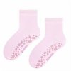 Sosete copii bumbac roz cu abs in talpa Steven S164-001-COPII