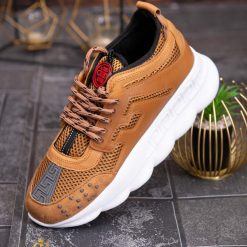 Adidasi Sport barbatesti talpa inalta cu siret maro – AD602 4