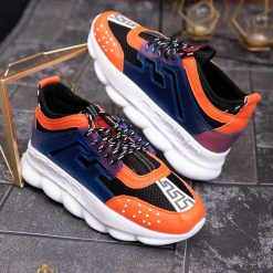 Adidasi Sport barbatesti talpa inalta cu siret multicolor – AD601 5