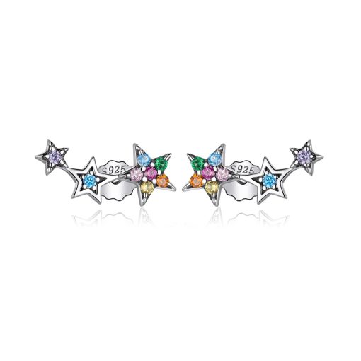 Cercei din argint Multicolored Stars-Cercei >> Cercei din argint