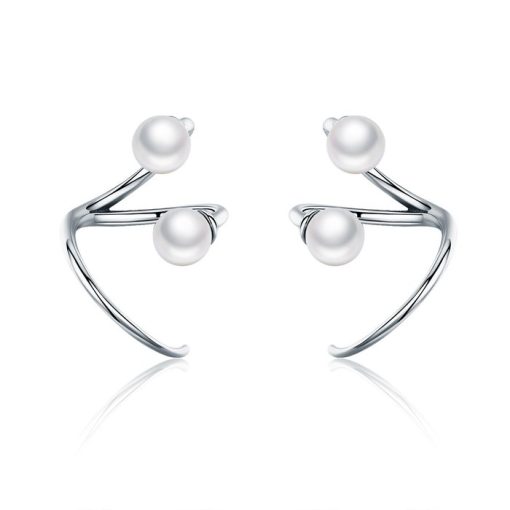 Cercei din argint Twist & Pearls-Cercei >> Cercei cu cristale