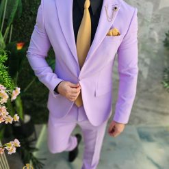 Costum de barbati Lila Sacou si Pantalon C4661 3