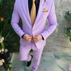 Costum de barbati Lila Sacou si Pantalon C4661 4