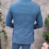 Costum de bărbați albastru-acvamarin: Sacou
