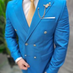 Costum de barbati bleu Sacou si Pantalon C4663 2
