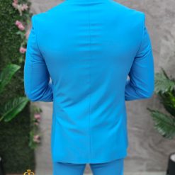Costum de barbati bleu: Sacou si Pantalon - C4666-Costume