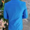 Costum de bărbați bleu cu nasturi aurii: Sacou