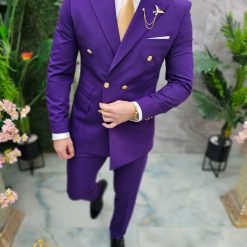 Costum de barbati mov Sacou si Pantalon C4668 2