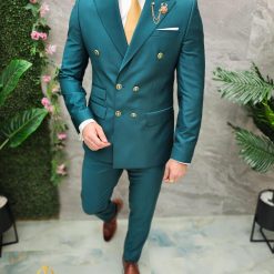 Costum de barbati verde Sacou si Pantalon C4667 6