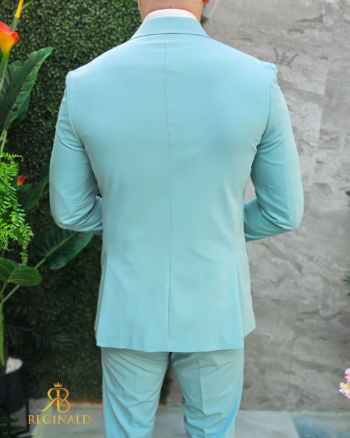 Costum de barbati verde menta: Sacou si Pantalon - C4659-Costume