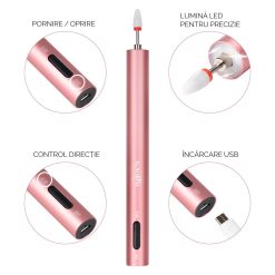 Freza Unghii Portabila TITANIUM PEN PRO LUXORISE Roz 5