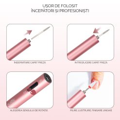 Freza Unghii Portabila TITANIUM PEN PRO LUXORISE Roz 6