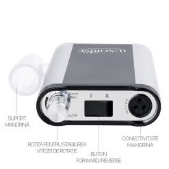 Freza unghii portabila brushless Titanium MASTER LUXORISE 35.000 RPM Silver 4