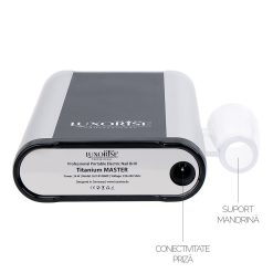Freza unghii portabila brushless Titanium MASTER LUXORISE 35.000 RPM Silver 5