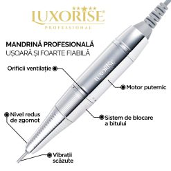 Freza unghii profesionala iFORCE PRO LUXORISE 30.000 RPM Silver 5