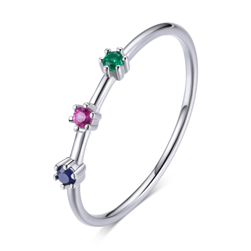 Inel din argint Glamour Rainbow Stones-Inele >> Inele din argint