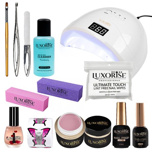 Kit Unghii Gel LUXORISE Prestige Nails + Lampa UV / LED-Kit Unghii > Kit Unghii Gel