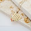 Lantisor Inima familiei - 5 nume si cristale Swarovski - Argint 925 placat cu Aur 18K-Personalizate >> Ocazie >> Familia mea