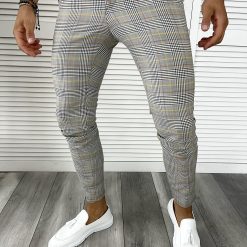 Pantaloni barbati eleganti in carouri B8783 O2-1.1-Pantaloni > Pantaloni eleganti