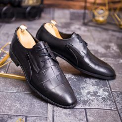 Pantofi de barbati negru din piele naturala P1815 4