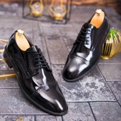 Pantofi de barbati negru din piele naturala P1818 3