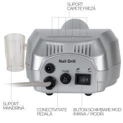 Pila electrica profesionala PowerPRO Elite LUXORISE 30.000 RPM Silver 5