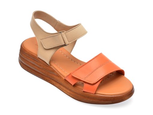 Sandale casual IMAGE portocalii