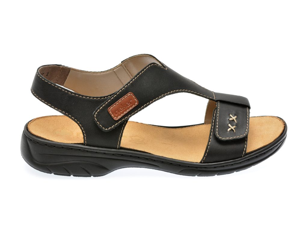 Sandale casual RIEKER negre