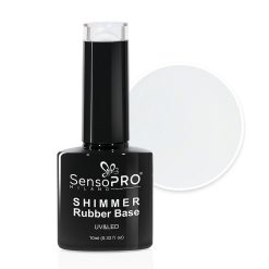 Shimmer Rubber Base SensoPRO Milano - #01 Milky White Shimmer Gold