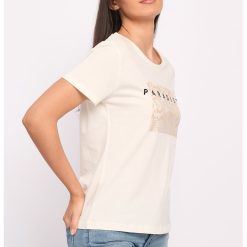 Tricou de bumbac cu imprimeu-FEMEI-IMBRACAMINTE/Tricouri si maiouri
