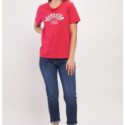 Tricou de bumbac cu imprimeu logo-FEMEI-IMBRACAMINTE/Tricouri si maiouri